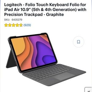 Logitech iPad Pro / air 11 inch folio touch case